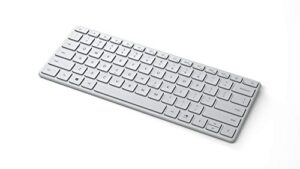 microsoft designer compact keyboard – glacier. standalone wireless bluetooth keyboard. compatible with bluetooth enabled pcs/mac