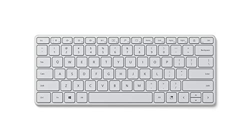 Microsoft Designer Compact Keyboard - Glacier. Standalone Wireless Bluetooth Keyboard. Compatible with Bluetooth Enabled PCs/Mac