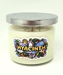 hyacinth candle ~ great spring candle ~ large 3 wick candle ~ all natural premium soy and coconut wax candle ~ highly scented (large 3 wick)