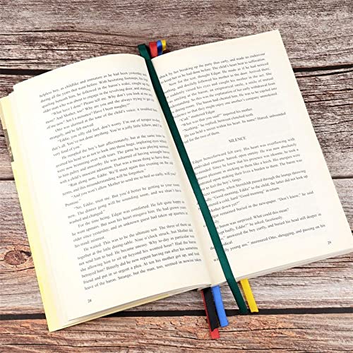 Multi-Color Ribbon Bookmarks, Vintage Artificial Leather Bookmarks Colorful Book Reading Sorters Creative Page Markers