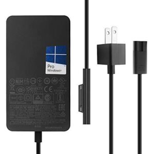 original pro charger 44w 15v 2.58a power supply compatible with microsoft surface pro 6 pro 5 fits model 1796 1800 power cord with 5v 1a usb charging port