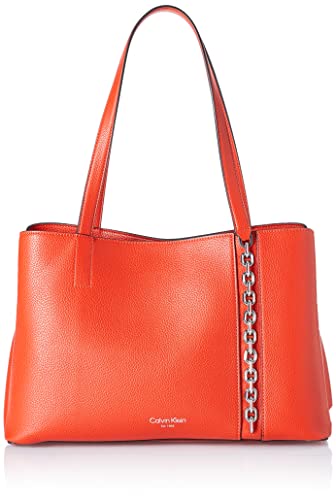 Calvin Klein Adeline Triple Compartment Tote, Spicy Orange