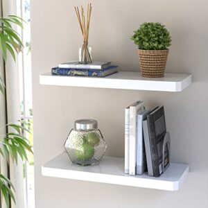 ATHENEE Home Soho Floating Shelf 24" - Wall Mount Display (9.8 x 23.6 x 1.5), White