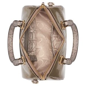 Calvin Klein Ashley Mini Bag Crossbody, Flax Pearlized Patent