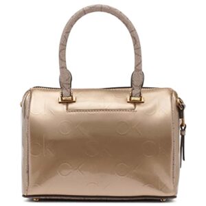 Calvin Klein Ashley Mini Bag Crossbody, Flax Pearlized Patent