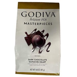 godiva masterpieces dark chocolate hearts, 14.6 oz