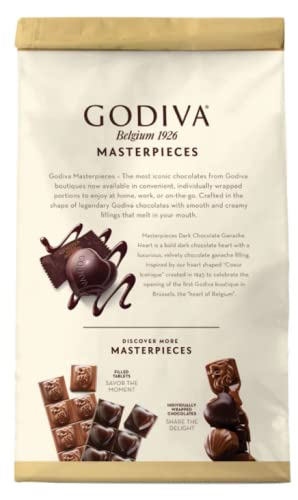 Godiva Masterpieces Dark Chocolate Hearts, 14.6 Oz
