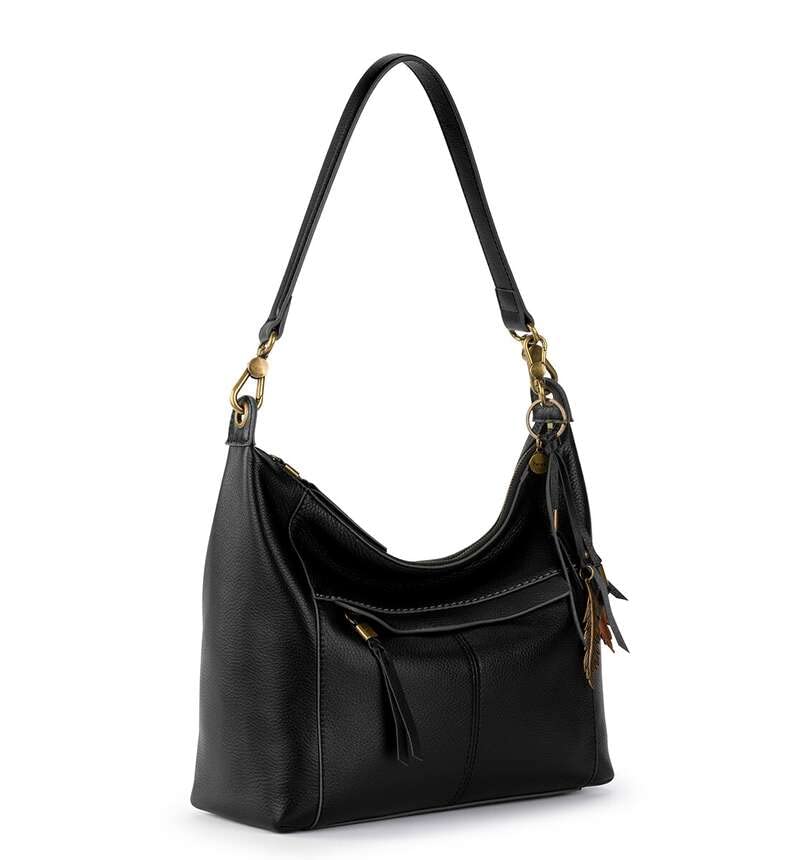 The Sak womens Alameda Hobo Bag In Leather, Black, One Size US
