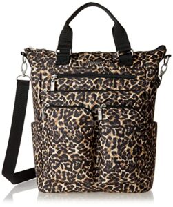 baggallini womens tote all set 3-in-1 backpack, wild cheetah, one size us
