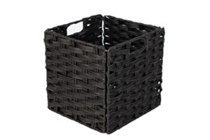 rongfeng foldable storage basket with wire frame (set of 2)