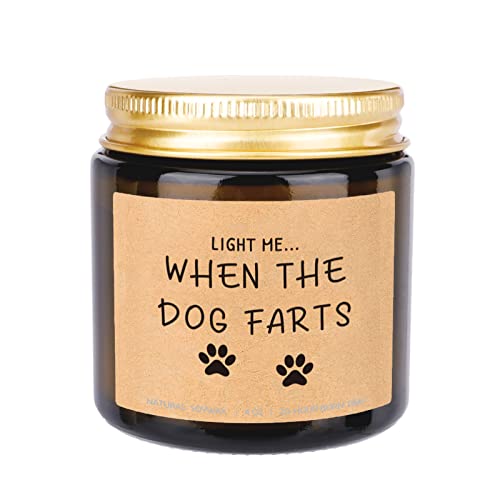 Dog Mom Gifts for Women, Funny Gift Candles for Birthday Mothers Day Christmas for Dog Lovers, Girlfriend, Coworker, Lavender Scented Candle Best Friend Present (4 oz)