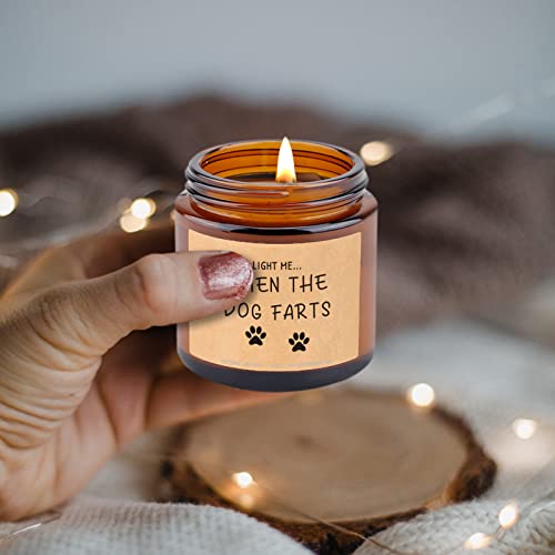 Dog Mom Gifts for Women, Funny Gift Candles for Birthday Mothers Day Christmas for Dog Lovers, Girlfriend, Coworker, Lavender Scented Candle Best Friend Present (4 oz)