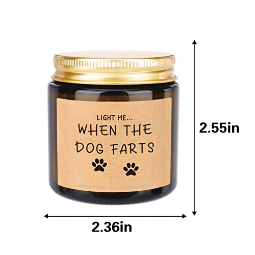 Dog Mom Gifts for Women, Funny Gift Candles for Birthday Mothers Day Christmas for Dog Lovers, Girlfriend, Coworker, Lavender Scented Candle Best Friend Present (4 oz)