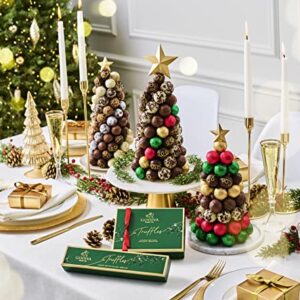 Godiva Chocolatier Holiday Truffle Flight - 12 Piece Limited Edition Assorted Gift Box – Gourmet Dark, Milk and White Chocolate Truffles for Chocolate Lovers