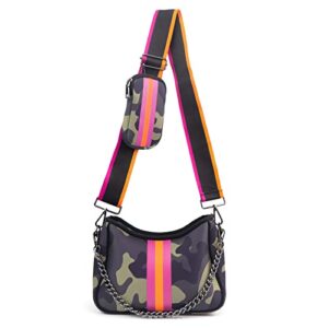 orad small shoulder handbag, neoprene bag crossbody bag for women hobo handbags womens crossbody purse (camo)