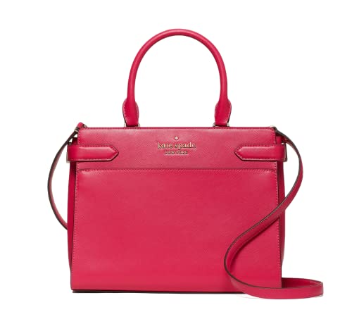 Kate Spade New York Staci Medium Saffiano Leather Satchel Purse (Pink Ruby)