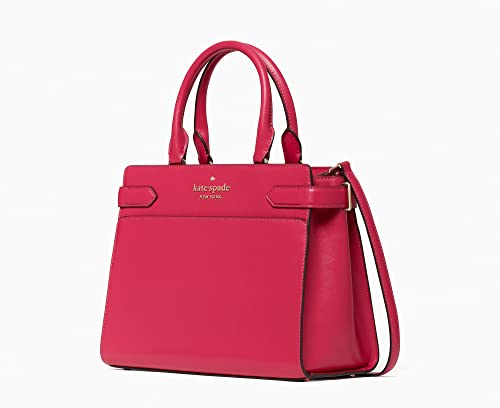 Kate Spade New York Staci Medium Saffiano Leather Satchel Purse (Pink Ruby)