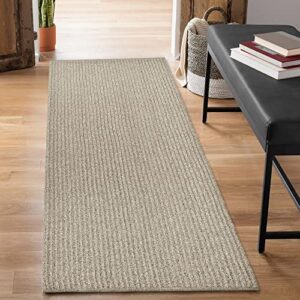 liora manne calais solid indoor/outdoor rug – casual traditional rug, weather resistant, easy care performance rug, rugs for entryway, living room, patio, solid grey, 2′ x 7’6″