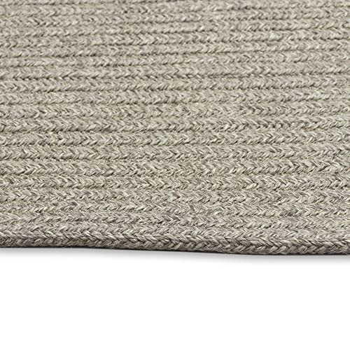 Liora Manne Calais Solid Indoor/Outdoor Rug – Casual Traditional Rug, Weather Resistant, Easy Care Performance Rug, Rugs for Entryway, Living Room, Patio, Solid Grey, 2' x 7'6"