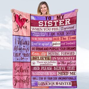 Sister Gifts from Sister Gifts Birthday Gifts from Sister Throw Blanket Sister Gifts Blanket Best Sister in Laws Gifts for Sister from Sisters (Sister Gifts, 60"X50")