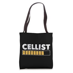 cellist cello tote bag