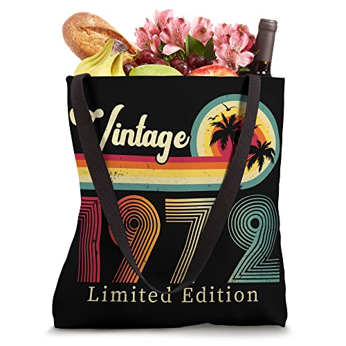 Vintage 1972 Birthday on the beach 51th Tote Bag