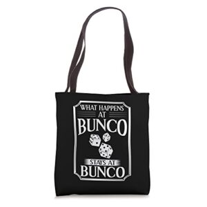 bunco dice game rules night party tote bag
