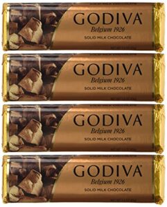 godiva chocolatier solid chocolate, 1.5 ounce (pack of 4) – packaging may vary