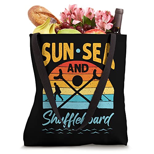 Sun Sea and Shuffleboard Cruise Ship Vacation Tote Bag