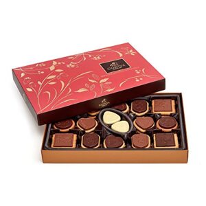 godiva chocolatier assorted chocolate box of biscuits, 32 pc, 9.1 oz