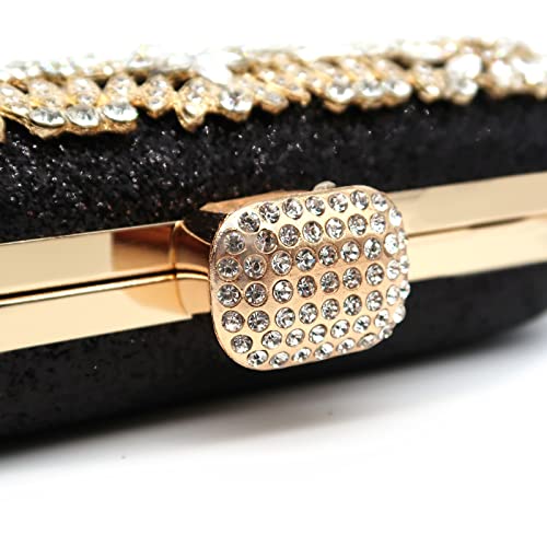 Lytosmoo Women Sparkling Evening Clutch Purse Formal Glitter Party Wedding Handbag Envelope Crossbody Shoulder Bag