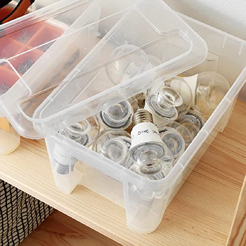 I-K-E-A SAMLA Transparent Storage Box with Lid, Clear 11x7 ¾x5 ½ Inches 169 oz