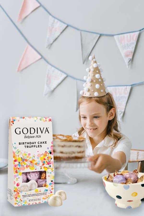 Godiva Chocolate Birthday Cake Truffles – Cake Flavored Gourmet Chocolate For All – For Any Birthday Celebration – Pack of 3.6 oz. Packed by GOLD LABELED