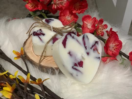 Soy Wax Melt- Peppermint with Rose Petals- Super Fragrant- One Bar Six Cubes- Free Surprise Wax Melt Sample with Order (Peppermint w/Rose Petals)