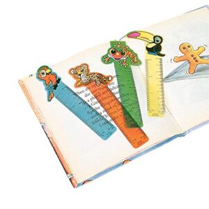 fun express rainforest animal bookmarks for kids – book markers – classroom prizes book marks – 48 pack