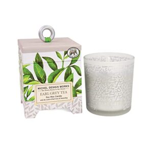 michel design works 6.5 oz. soy wax candle, earl grey tea