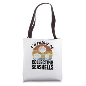 seashell collector shelling beach collecting sea shell tote bag