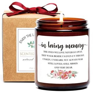 condolence gifts candle for loss of loved one – funeral, bereavement or miscarriage, sympathy gifts, remembrance memorial candle gift for deceased