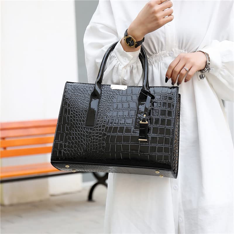 Crocodile Pattern Fashion Pu Leather Luxury Women Ladies Handbags Shoulder Bag Woman Top-Handle Purse