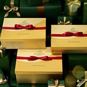 Godiva Chocolatier Holiday Gift Box with Red Ribbon – 36 Piece Assorted Milk, White and Dark Chocolate with Gourmet Fillings - Special Gold Ballotin Gift for Chocolate Lovers