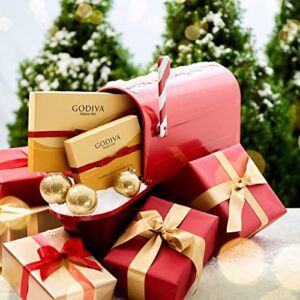 Godiva Chocolatier Holiday Gift Box with Red Ribbon – 36 Piece Assorted Milk, White and Dark Chocolate with Gourmet Fillings - Special Gold Ballotin Gift for Chocolate Lovers