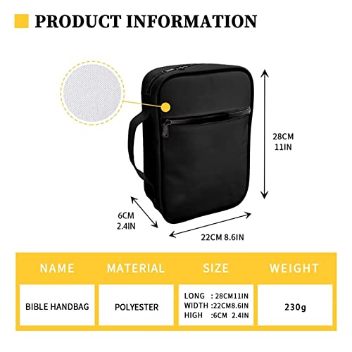 Belidome Water and Fire Football Bible Zipper Case for Men Boys Rugby Bible Cover Organizer Tote Bible Cover Carrier Protector for Pen Phone Scripture Book Journaling Waterproof