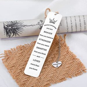 Inspirational Bookmark Gifts for Daughter from Mom Dad, Graduation Gifts for Her, Valentines Day Gifts for Teen Girls, Birthday Gifts for Daughter in Law Adult, Christmas Stocking Stuffer for Daughter