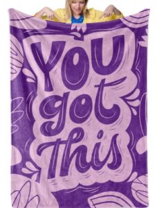 innobeta you got this blanket, inspirational gifts for women, you got this gifts, gifts for coworker, besties, aunt, friends, sympathy gifts for women, soft throw blanket 50″x65″