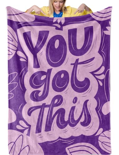 InnoBeta You Got This Blanket, Inspirational Gifts for Women, You Got This Gifts, Gifts for Coworker, Besties, Aunt, Friends, Sympathy Gifts for Women, Soft Throw Blanket 50"x65"