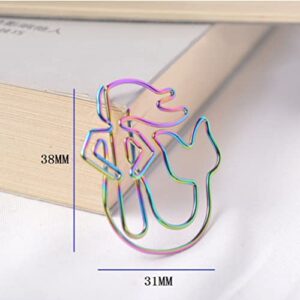 NUOBESTY 8pcs Paper Clips Mermaid Shape Metal Paper Clips Bookmark Clips Page Marker Party Favors Gifts