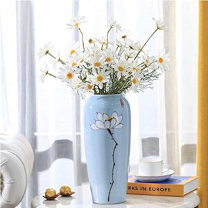 XIYUAN 15 Bundles Artificial Daisy Flowers 21" High Small Daisy Artificial Flower Outdoor Silk Flowers Fake Wildflowers Faux Greenery Shrubs Plants with - for Wedding Decoration Home Decoration