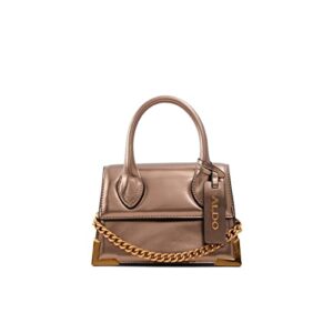 aldo women’s pythonia top handle bag, bronze