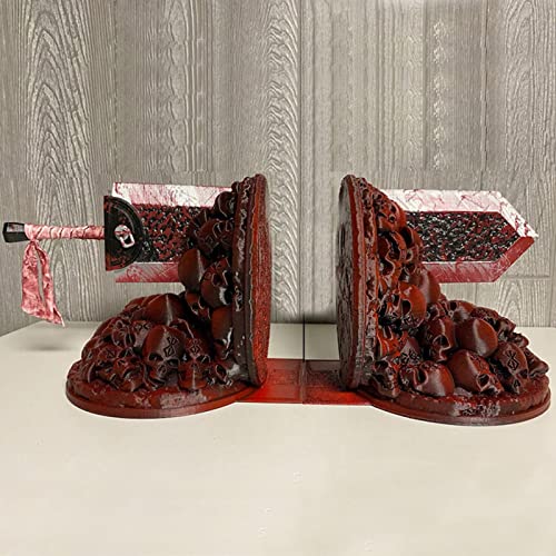 ANTESCORT Berserk Bookends, Dragon Slaying Knife Bookstop, Book Holder for Shelves, Decorative Bookends for Shelves, Dragonslayer Berserk Bookends Skulls Bookends Reading Bookshelf