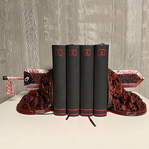 ANTESCORT Berserk Bookends, Dragon Slaying Knife Bookstop, Book Holder for Shelves, Decorative Bookends for Shelves, Dragonslayer Berserk Bookends Skulls Bookends Reading Bookshelf